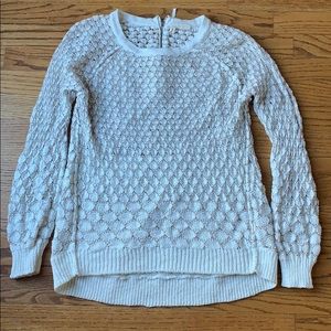 CREAM/TAN ANTHROPOLOGIE SWEATER TUNIC - Medium